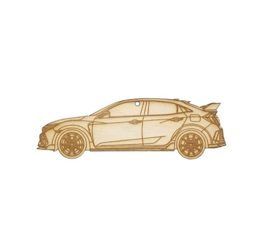 ZSPEC Laser-Engraved Wood Ornament, Style: Honda Civic FK8 Type R, Birch - Howling Moto