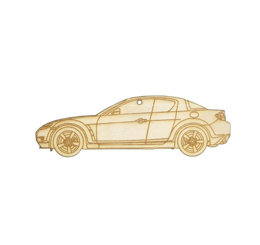 ZSPEC Laser-Engraved Wood Ornament, Style: Mazda RX8, Birch - Howling Moto