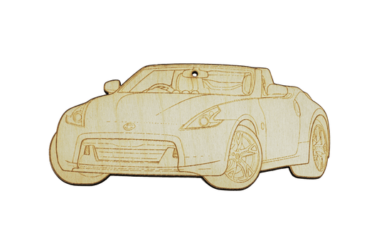 ZSPEC Laser-Engraved Wood Ornament, Style: Nissan 370z Roadster, Birch - Howling Moto