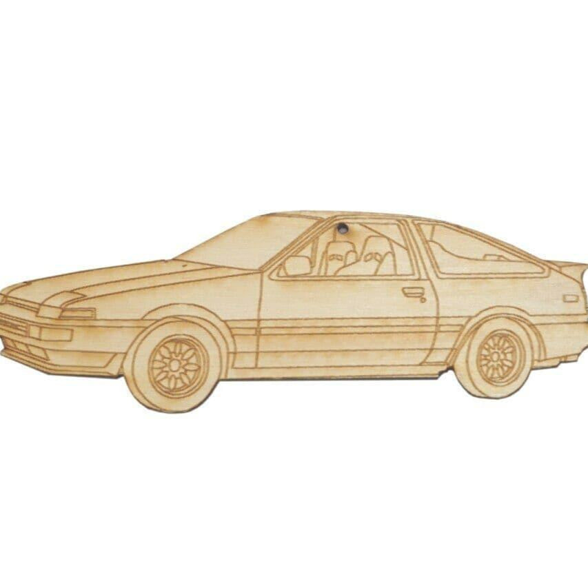 ZSPEC Laser-Engraved Wood Ornament, Style: Toyota Corolla (AE86), ~5" - Howling Moto