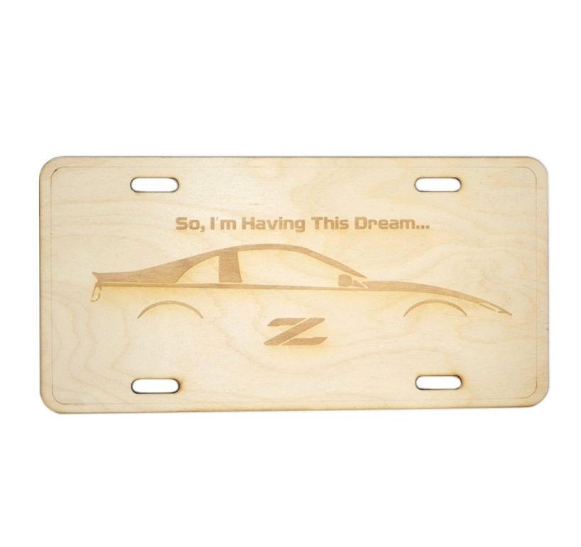 ZSPEC Nissan 300zx Z32 Silhouette License Plate, Birch, Ornamental - Howling Moto