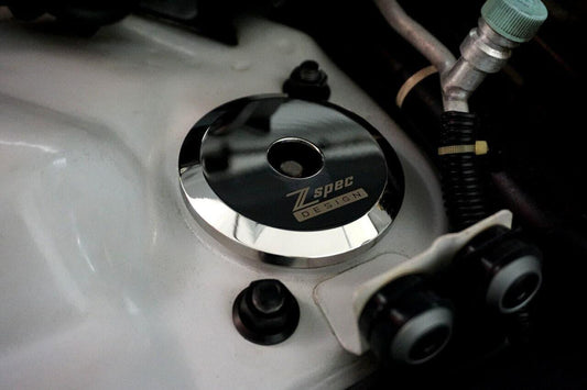 ZSPEC Shock Tower Covers, Polished Stainless, for '90-96 Nissan Z32 300zx - Howling Moto