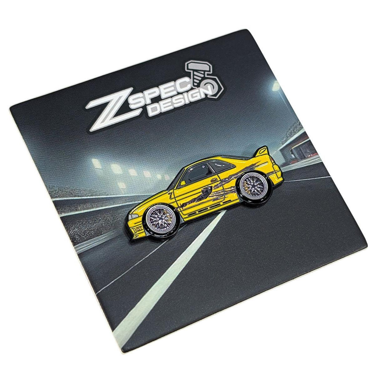 ZSPEC Collector Lapel / Hat Pin - Yellow S15 Skyline Tuner F&F-Style - Howling Moto