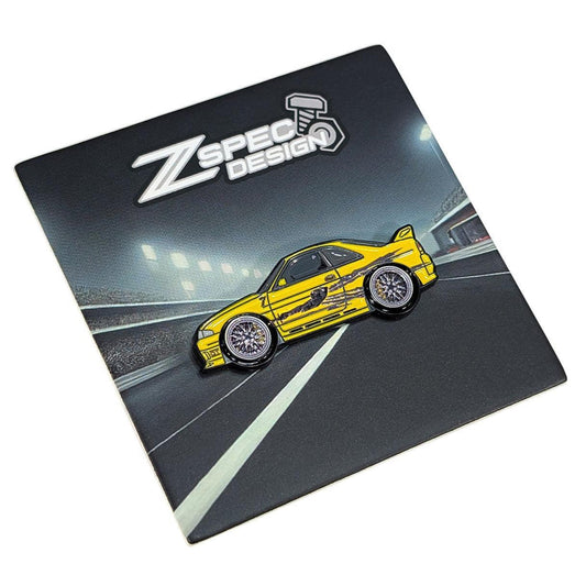 ZSPEC Collector Lapel / Hat Pin - Yellow S15 Skyline Tuner F&F-Style - Howling Moto