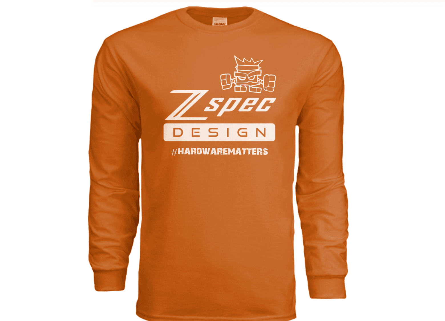 ZSPEC Long-Sleeve Cotton T-Shirt, Burnt Orange - Howling Moto