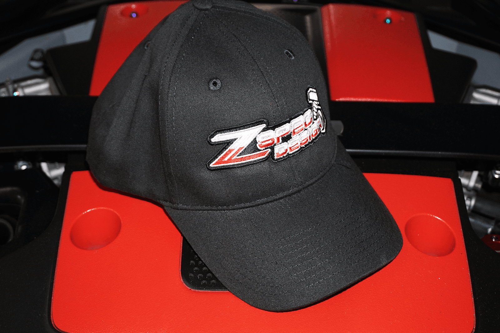 ZSPEC Design Lightweight Cotton Baseball-Style Hats, Red or Black, Adjustable - Howling Moto