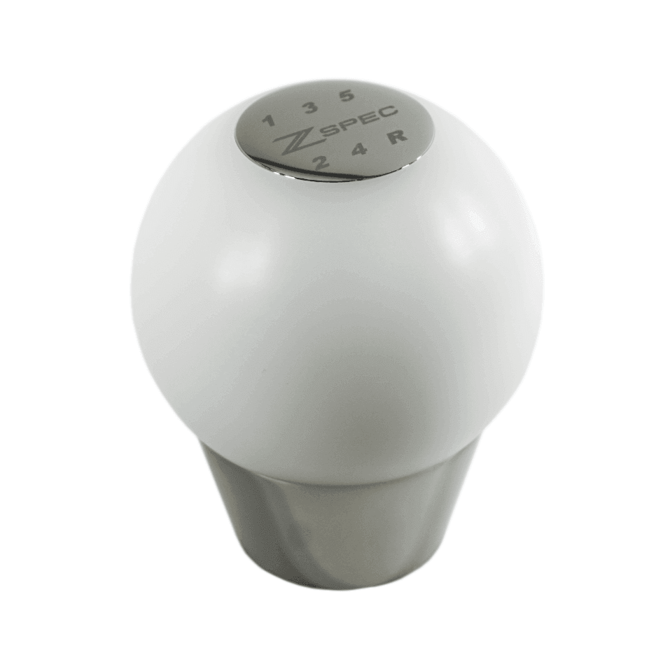 ZSPEC Shift Knob, M12-1.25, Delrin & Stainless, 5-Speed Shift Pattern Coin - Howling Moto