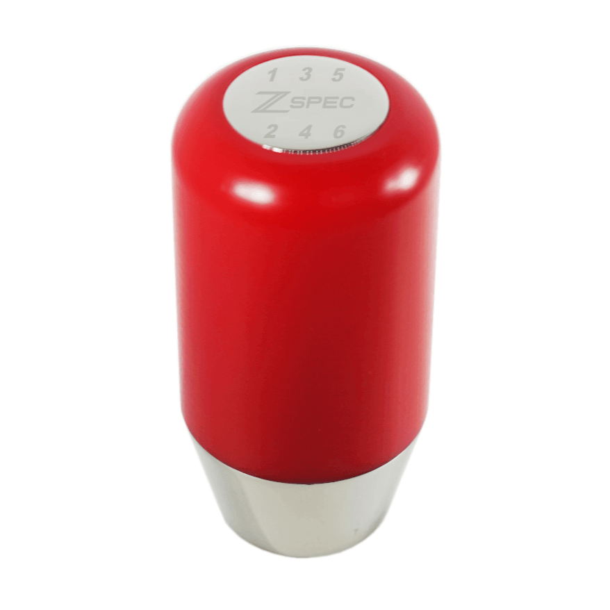 ZSPEC Shift Knob, M10-1.5, Delrin & Stainless, 6-Speed Shift Pattern Coin - Howling Moto