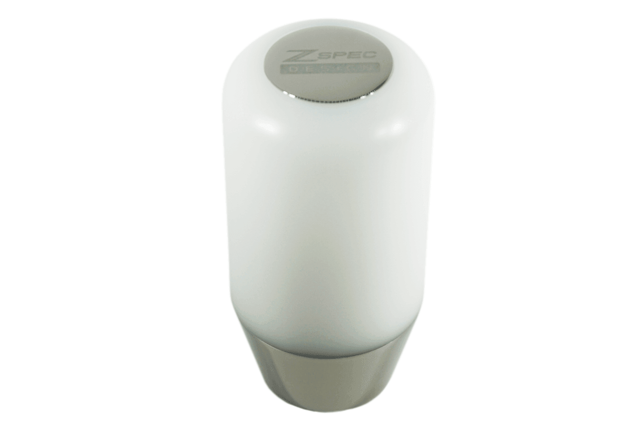 ZSPEC Shift Knob, M12-1.25, Delrin & Stainless, 4-Speed Shift Pattern Coin - Howling Moto