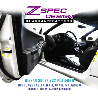 ZSPEC Dress Up Bolts® Fastener Kit, Door Jams Area for Nissan Z32 300zx, Titanium - Howling Moto