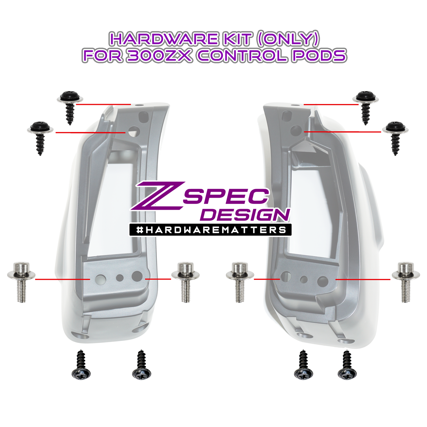 ZSPEC Dash Lighting and Climate-Control Pod HARDWARE KIT, LHD Z32 300zx - Howling Moto