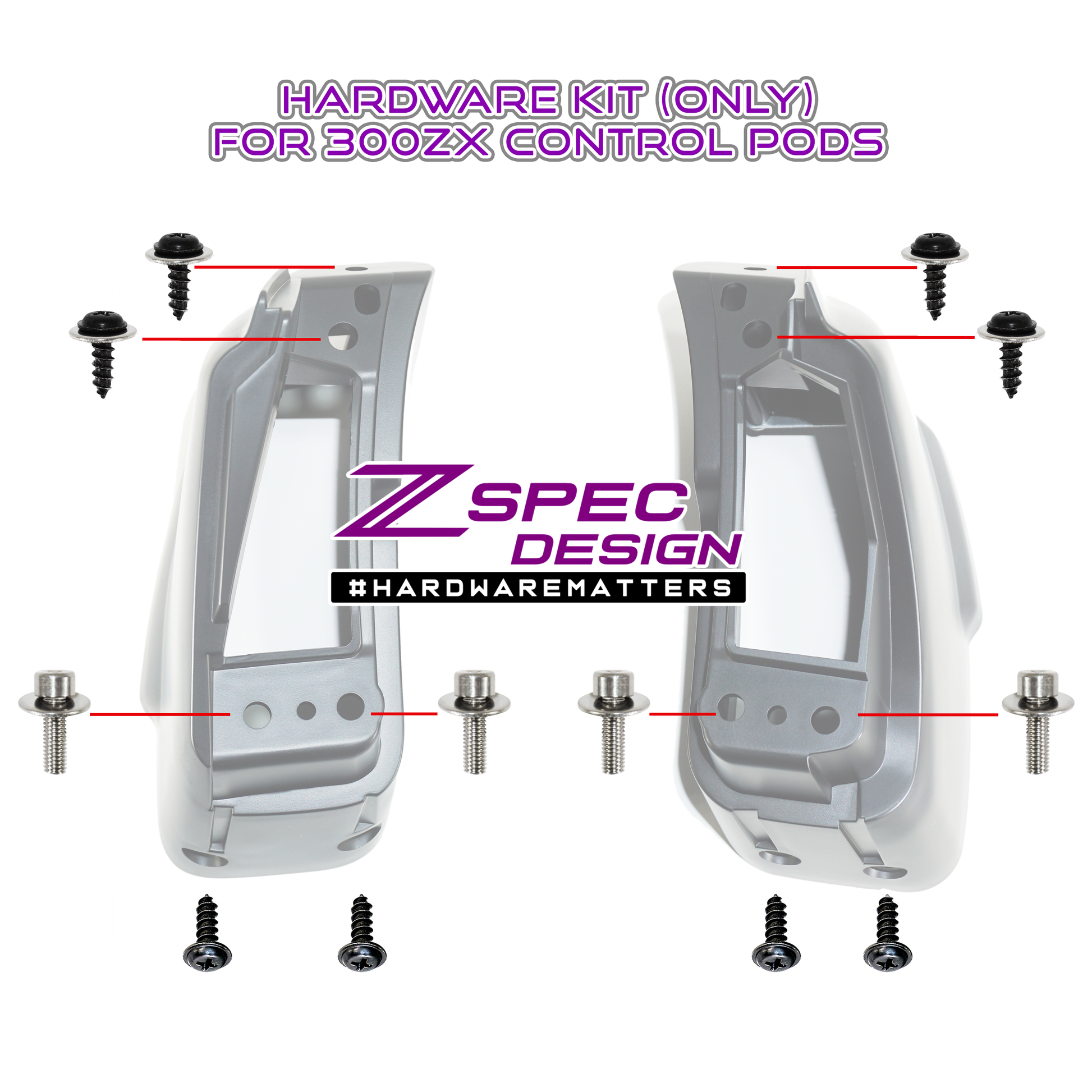 ZSPEC Dash Lighting and Climate-Control Pod HARDWARE KIT, LHD Z32 300zx - Howling Moto