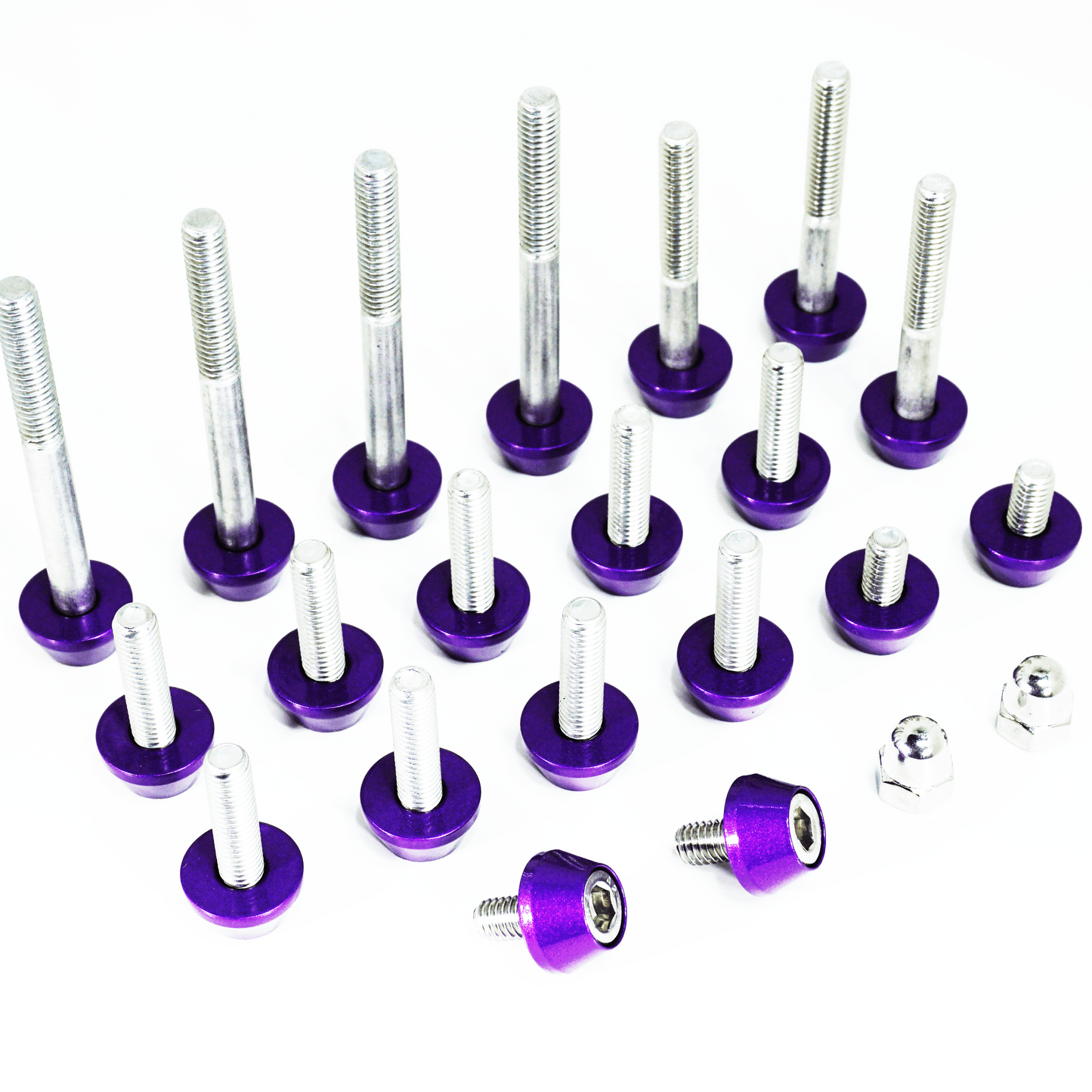 ZSPEC Plenum Fastener Kit for Nissan 350z VQ35DE +10mm (LONGER) Spacer, Stainless & Billet - Howling Moto