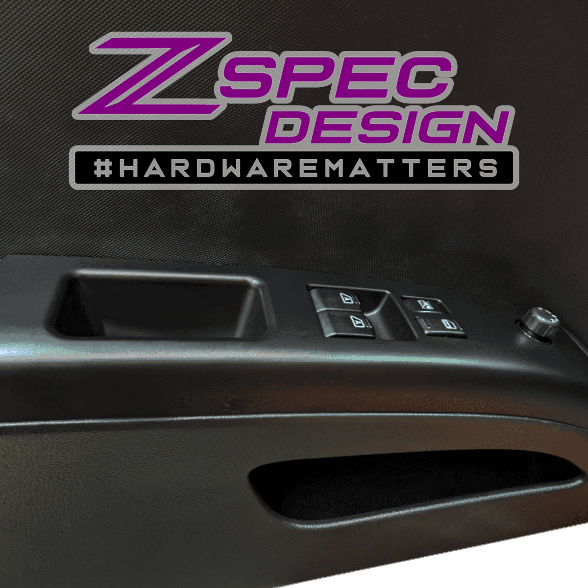 ZSPEC 350z Z33 Interior Door Window Switch Finisher Set for LHD '03-05, Black - Howling Moto