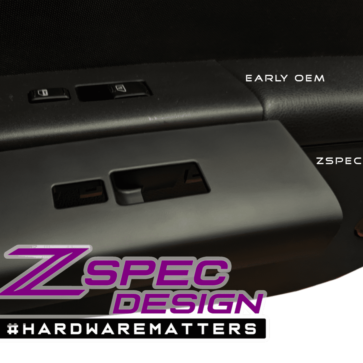 ZSPEC 350z Z33 Interior Door Window Switch Finisher Set for LHD '03-05, Black - Howling Moto