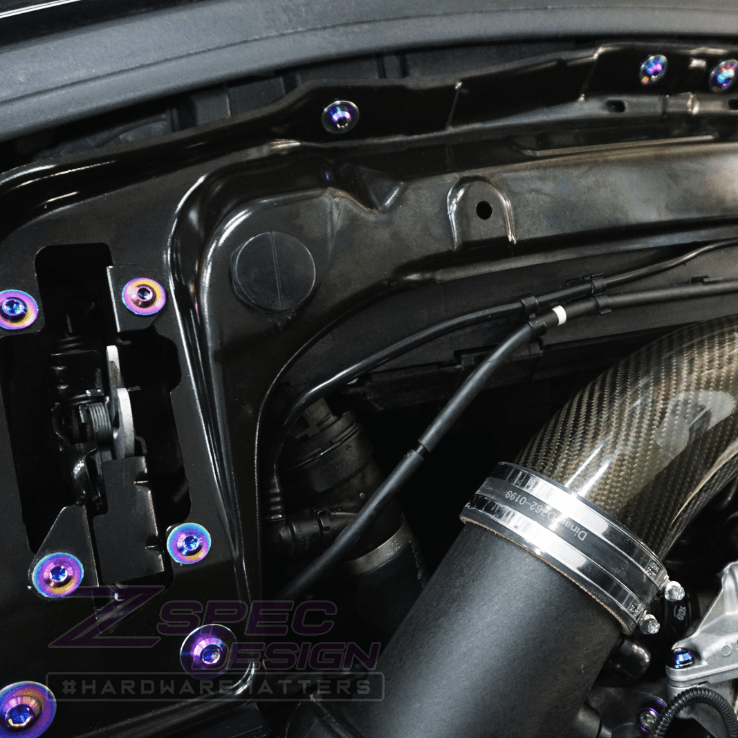 ZSPEC Stage-2 Dress Up Bolts® Fastener Kit for '14-19 BMW 435i F32 3.0T, Titanium - Howling Moto