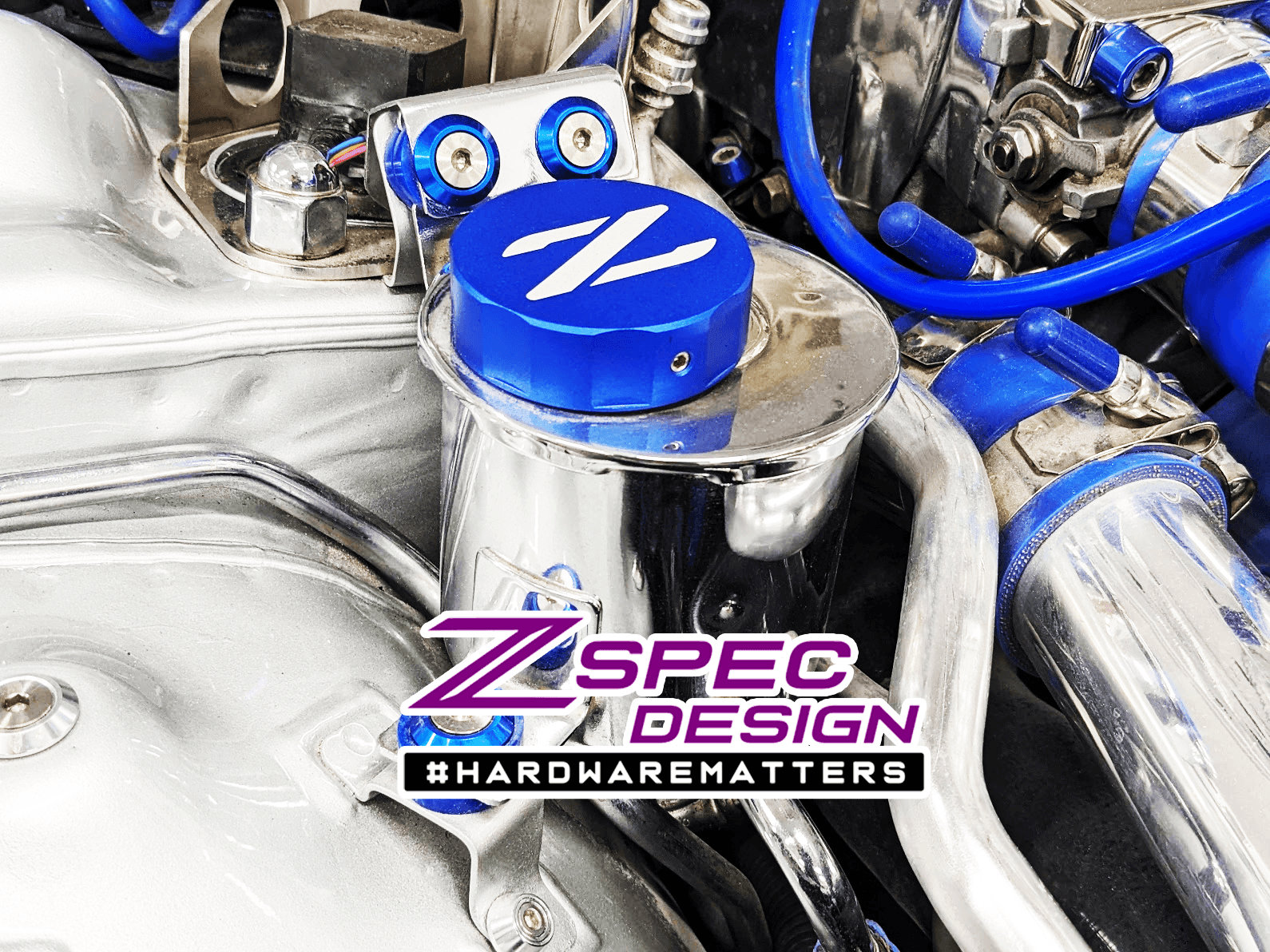 ZSPEC Reservoir Cap Cover Set (BMC, CMC, PS, CO) for Nissan Z32 300zx, Billet Aluminum - Howling Moto