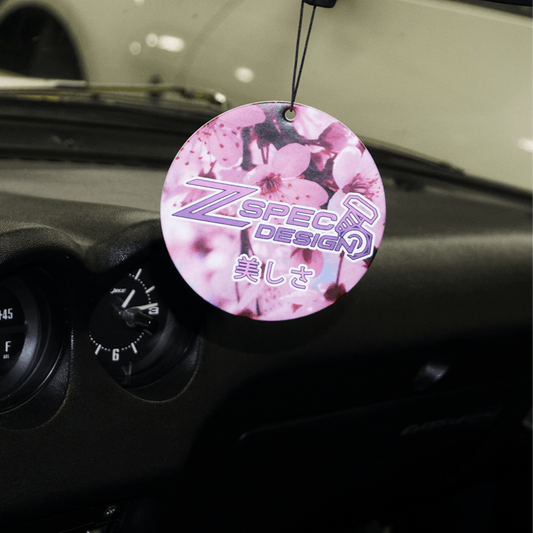 3" Round Sakura (Cherry-Blossom) Scented Air Freshener - Howling Moto
