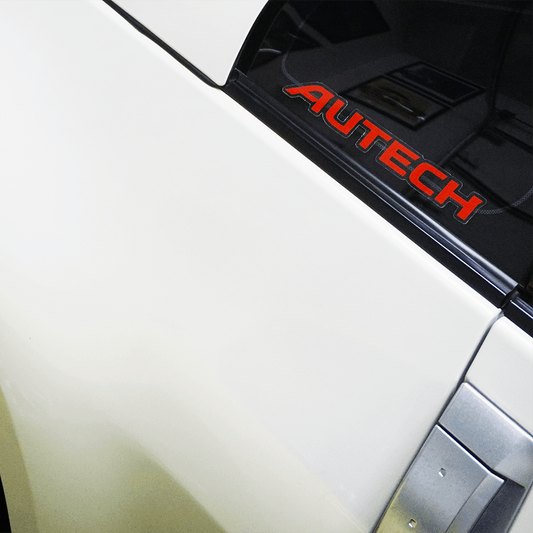 Clear-Vinyl Printed Autech Sticker Decal, 1" x 7.7" - Howling Moto