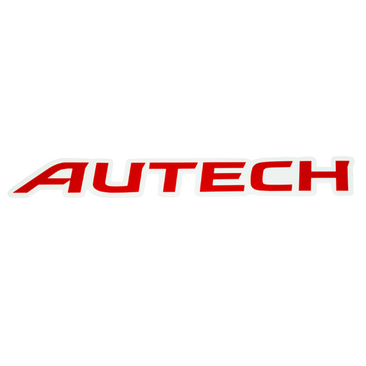 Clear-Vinyl Printed Autech Sticker Decal, 1" x 7.7" - Howling Moto