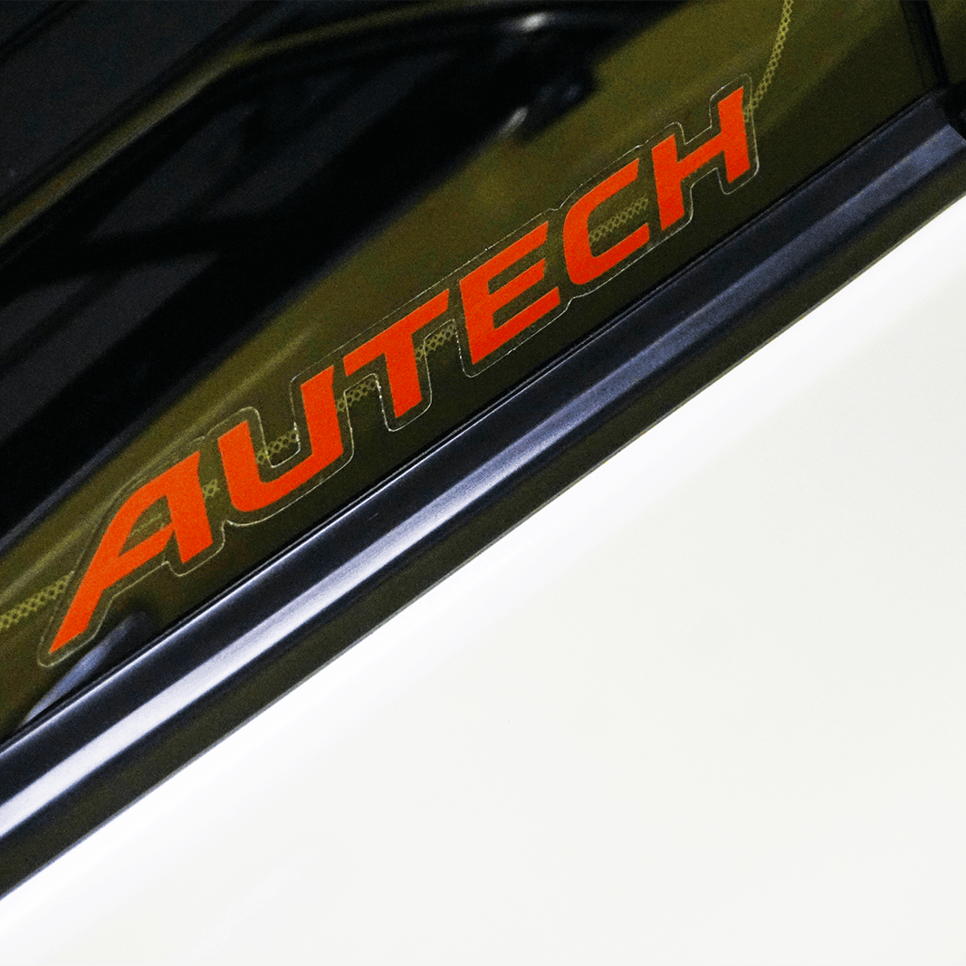 Clear-Vinyl Printed Autech Sticker Decal, 1" x 7.7" - Howling Moto
