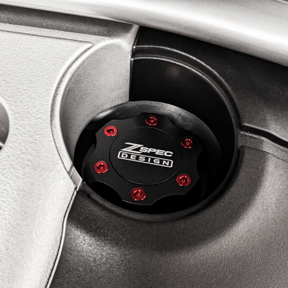 ZSPEC Billet Oil Filler Cap for Nissan/Infiniti/Datsun, Black Cap w/ Titanium Accent - Howling Moto