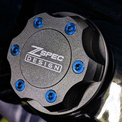 ZSPEC Billet Oil Filler Cap for Nissan/Infiniti/Datsun, Black Cap w/ Titanium Accent - Howling Moto