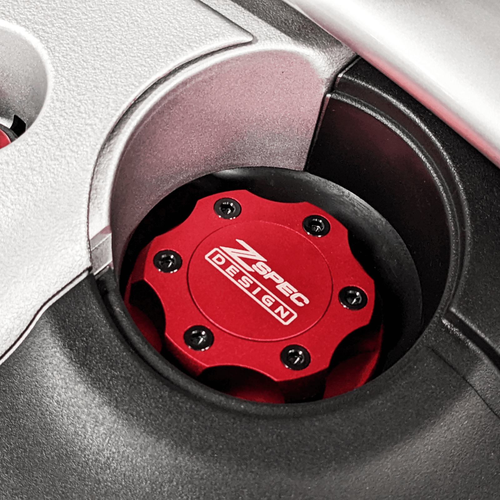 ZSPEC Billet Oil Filler Cap for Nissan/Infiniti/Datsun, Red Cap w/ Titanium Accents - Howling Moto