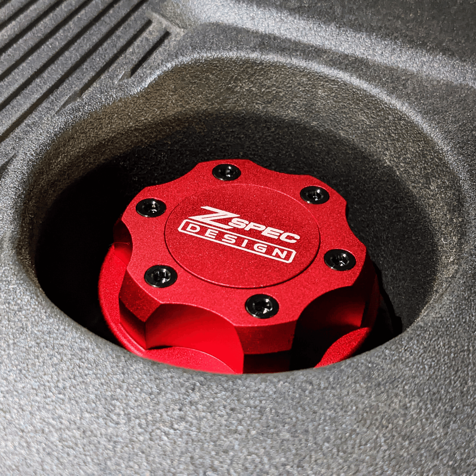 ZSPEC Billet Oil Filler Cap for Nissan/Infiniti/Datsun, Red Cap w/ Titanium Accents - Howling Moto
