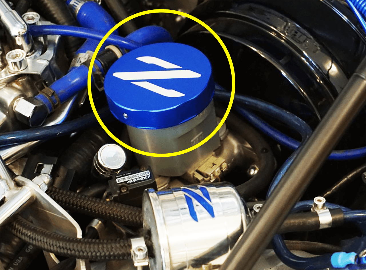 ZSPEC Reservoir Cap Cover Set (BMC, CMC, PS, CO) for Nissan Z32 300zx, Billet Aluminum - Howling Moto