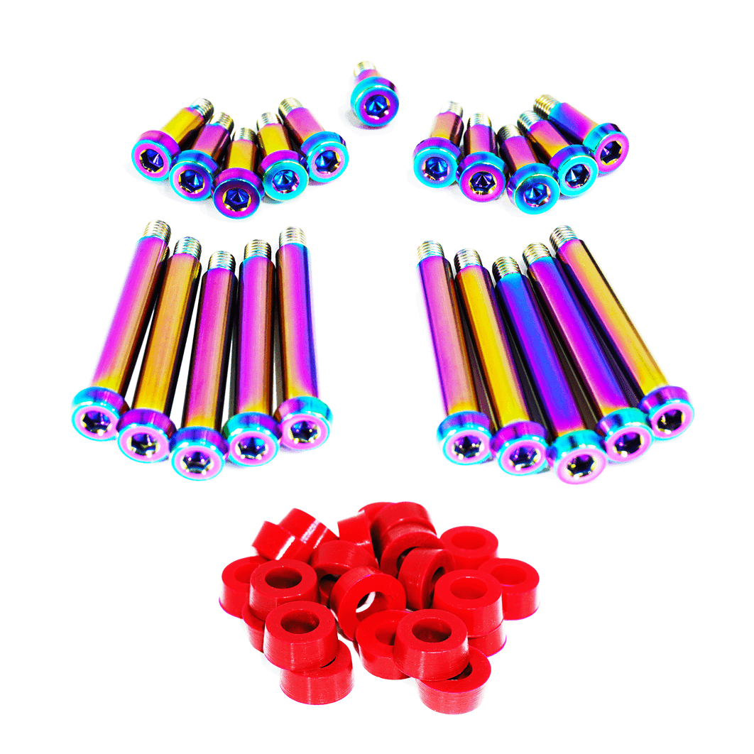 ZSPEC Shoulder-Bolt Timing Covers Fasteners w/ Bushings, Nissan 300zx Z32, Titanium - Howling Moto