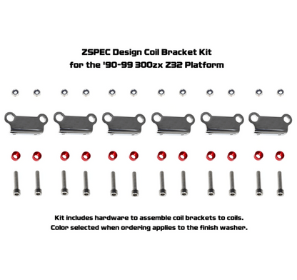 ZSPEC Polished Stainless Coil Brackets Kit (no Z), 90-99 Nissan Z32 300zx - Howling Moto
