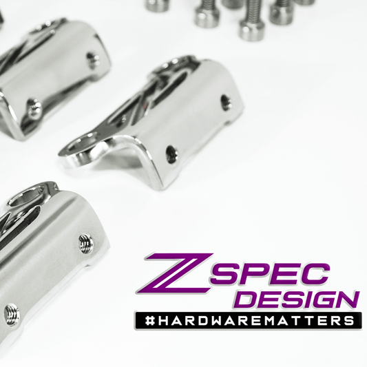 ZSPEC Coil Bracket Kit w/"Z" Cut-Out for Nissan Z32 300zx, Stainless - Howling Moto