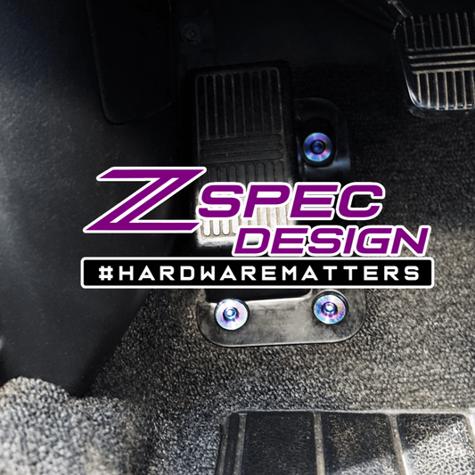 ZSPEC Dress Up Bolts® Dead-Pedal Fastener Kit for Nissan 240SX S13 (& Silvia), Titanium - Howling Moto