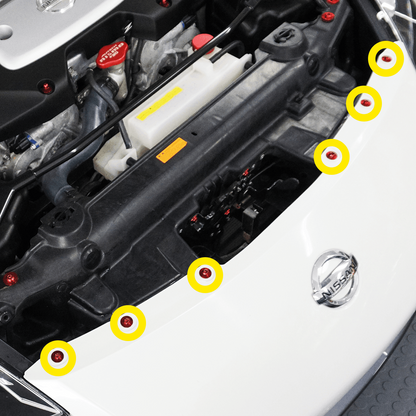 ZSPEC "Front-Bumper Only" Clips Replacement Kit for Nissan 350z Z33, Titanium - Howling Moto