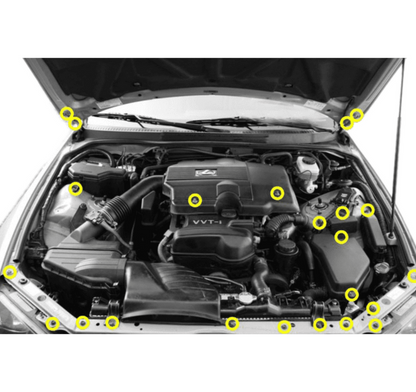 ZSPEC Stage-3 Dress Up Bolts® Fastener Kit for '98-13 Lexus IS 250/300/350, Stainless & Billet - Howling Moto