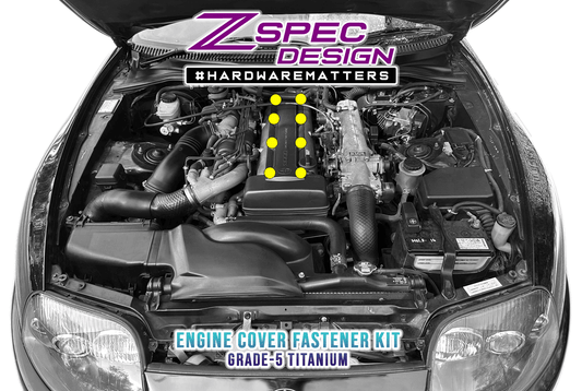 ZSPEC Engine Cover Fastener Kit for '93-02 Toyota Supra MKIV, Titanium - Howling Moto