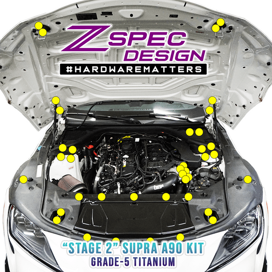 ZSPEC Stage-2 Fastener Kit for '20+ Toyota Supra MKV GR A90, Titanium - Howling Moto