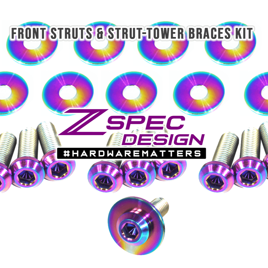 ZSPEC Titanium Struts & Strut-Braces Fastener Kits for '16+ Chevy V8 Camaro SS - Howling Moto