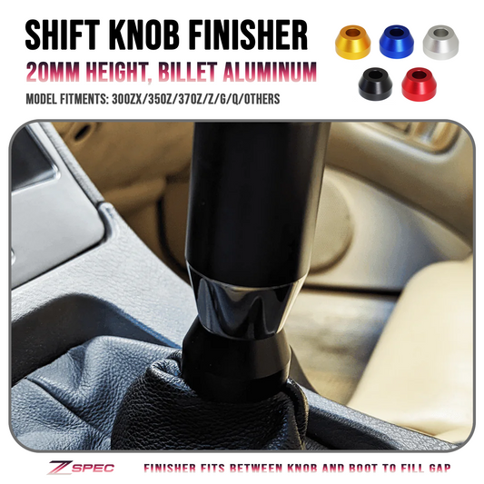 ZSPEC Shift Boot Knob Finisher, Billet 6061 Aluminum, 20mm Tall, 300zx/350z/370z/Z/G/Q - Howling Moto