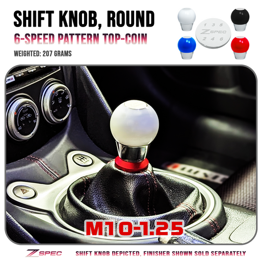 ZSPEC Round Shift Knob, M10-1.25, 207 Grams, 6-Speed, 350z/370z/G35/G37/Z - Howling Moto