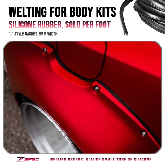 ZSPEC Body Kit & Fender Flare 8mm Welting, Silicone Rubber, Made in USA, Sold Per Foot - Howling Moto