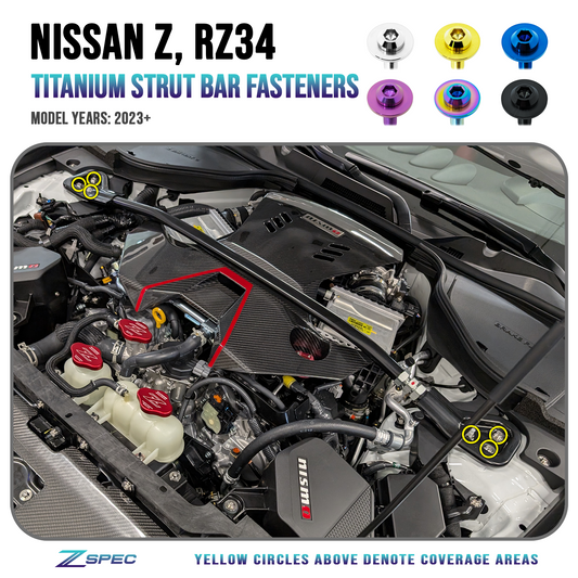 ZSPEC Strut Tower Brace/Bar Fastener Kit for '23+ Nissan Z RZ34, Titanium - Howling Moto