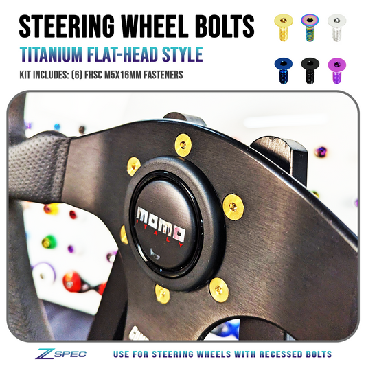 ZSPEC FHSC M5x16mm Steering Wheel Bolts, Titanium Grade-5, Six Bolts - Howling Moto