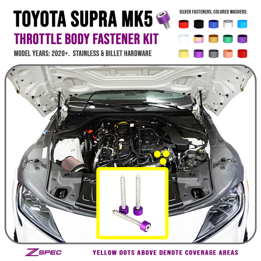 ZSPEC Throttle Body Fasteners for '20+ Toyota Supra MKV GR A90, Stainless & Billet - Howling Moto