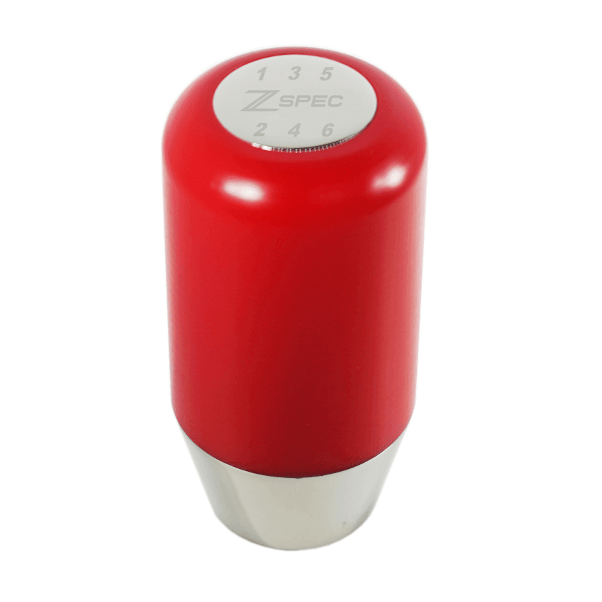 ZSPEC Shift Knob, M10-1.5, Delrin & Stainless, 6-Speed Shift Pattern Coin - Howling Moto