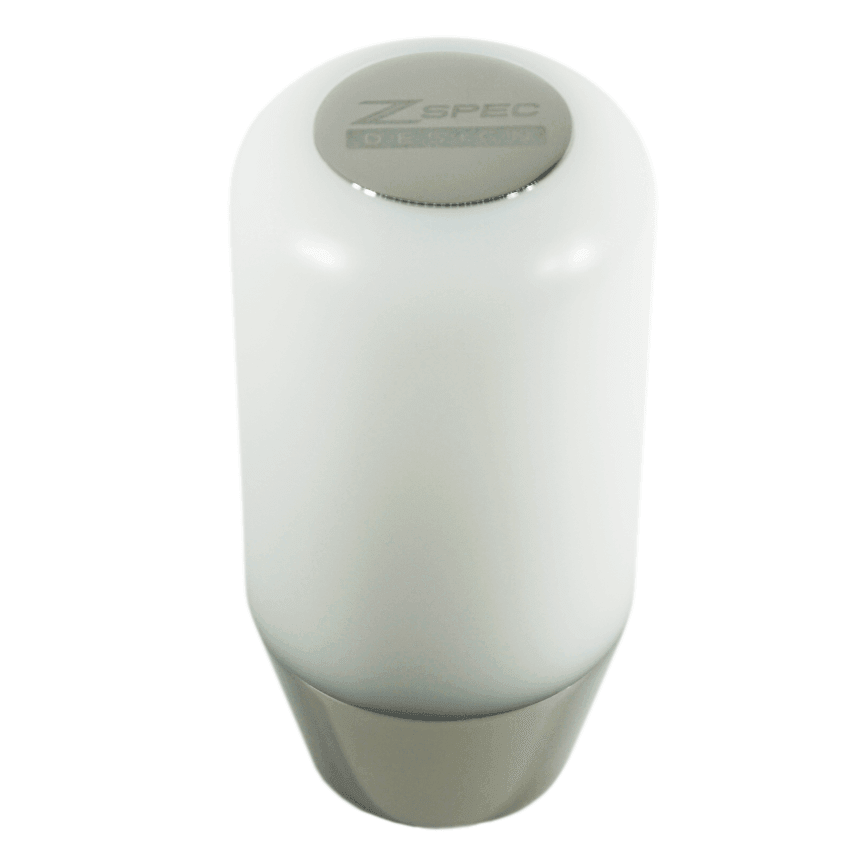 ZSPEC Shift Knob, M8-1.25, Delrin & Stainless, 5-Speed Shift Pattern Coin - Howling Moto