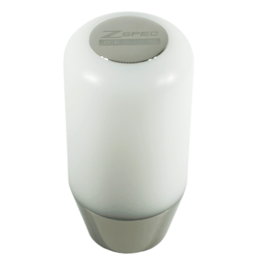 ZSPEC Shift Knob, M8-1.25, Delrin & Stainless, 4-Speed Shift Pattern Coin - Howling Moto