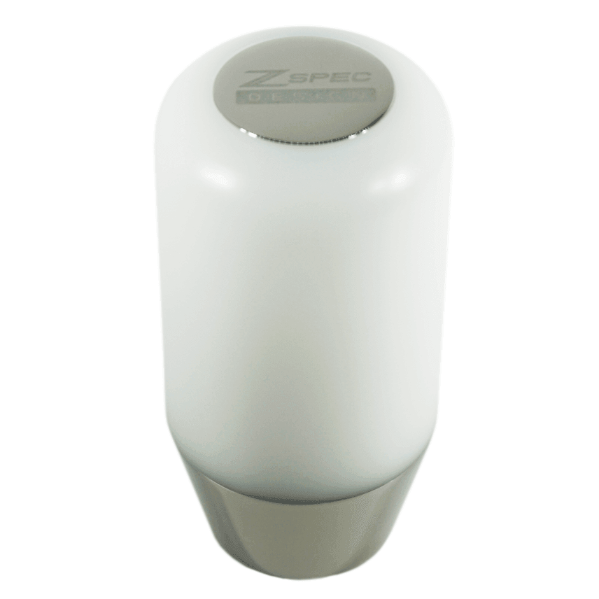 ZSPEC Shift Knob, M8-1.25, Delrin & Stainless, 6-Speed Shift Pattern Coin - Howling Moto