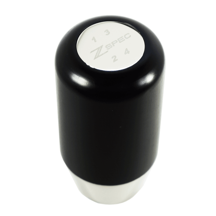 ZSPEC Shift Knob, M12-1.25, Delrin & Stainless, 4-Speed Shift Pattern Coin - Howling Moto
